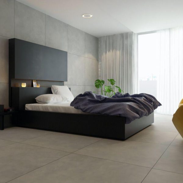 Concrete Chic Bedroom Tile